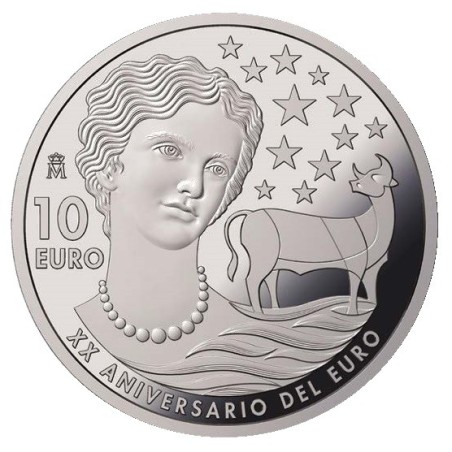 eurocoin eurocoins 10 Euro Spain 2022 - 20 years of Euro (Proof)