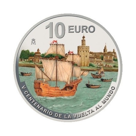 Euromince mince 10 Euro Španielsko 2022 - Cesta okolo sveta (Proof)