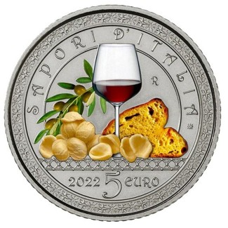 euroerme érme 5 Euro Olaszország 2022 - Puglia Primitivo E Orecchie...