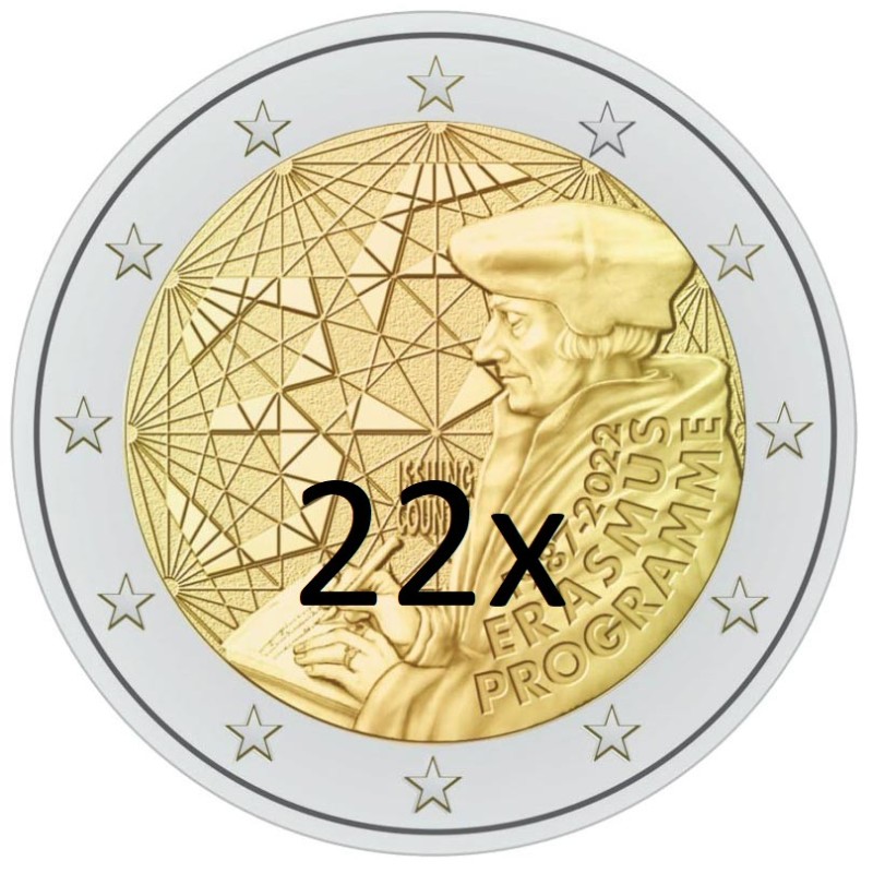 Euromince mince 2 Euro Erasmus program 2022 - 35. výročie vzniku (2...