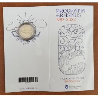 euroerme érme 2 Euro Spanyolország 2022 - Erasmus Program (Proof)