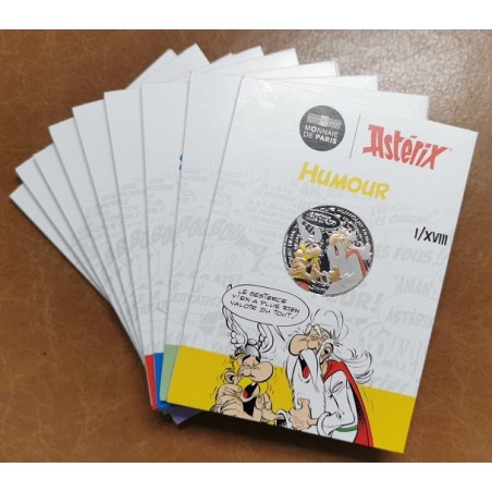 Euromince mince 9x 10 Euro Francúzsko 2022 Asterix (BU)