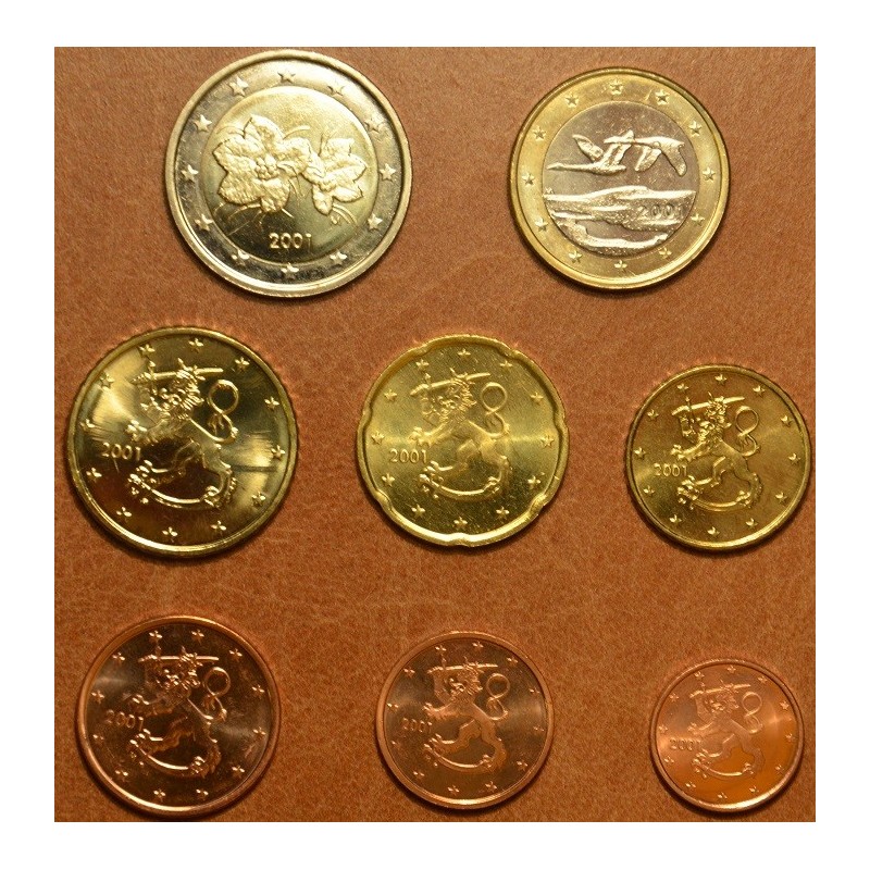 euroerme érme Finnország 2001 - 8 részes forgalmi sor (UNC)