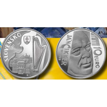 Euromince mince 10 Euro Slovensko 2011 - Ján Cikker (BU bez letáku)