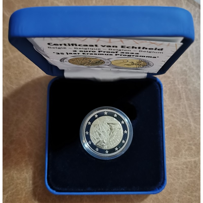euroerme érme 2 Euro Belgium 2022 - Erasmus Program (Proof)