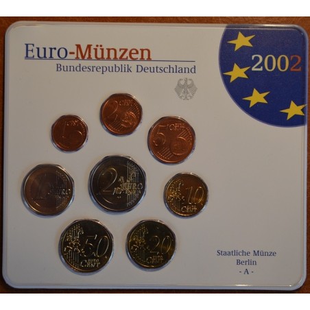 eurocoin eurocoins Germany 2002 \\"F\\" set of 8 eurocoins (BU)