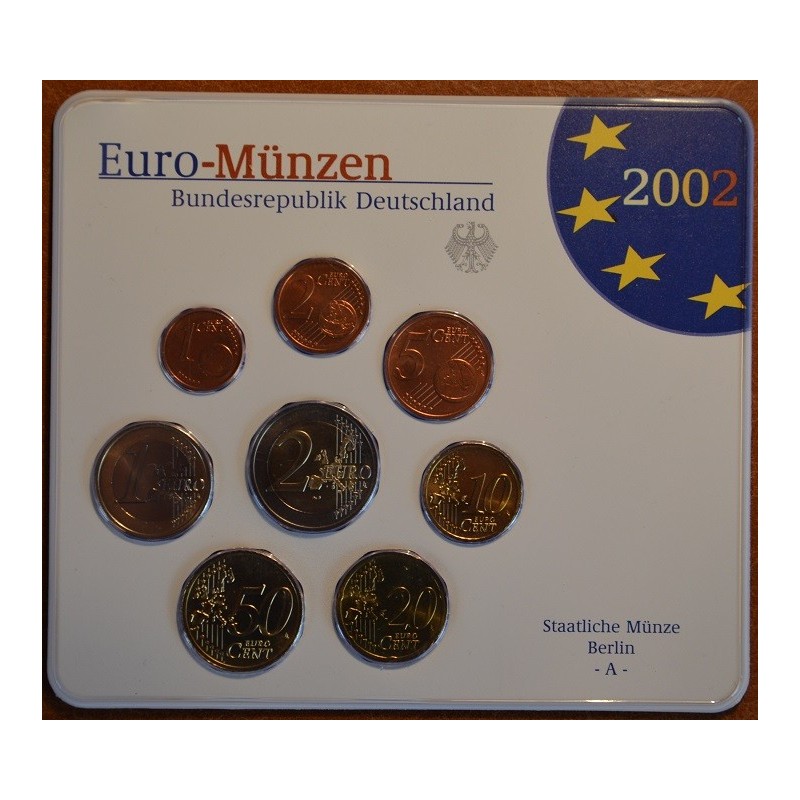 Euromince mince Nemecko 2002 \\"G\\" sada 8 euromincí (BU)