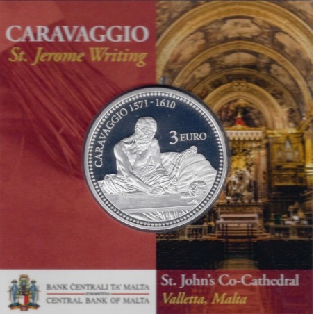 euroerme érme 3 Euro Málta 2022 - Caravaggio (BU)