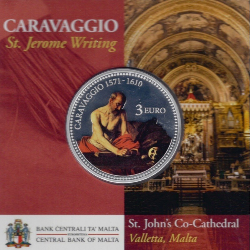 eurocoin eurocoins 3 Euro Malta 2022 - Caravaggio (colored BU)