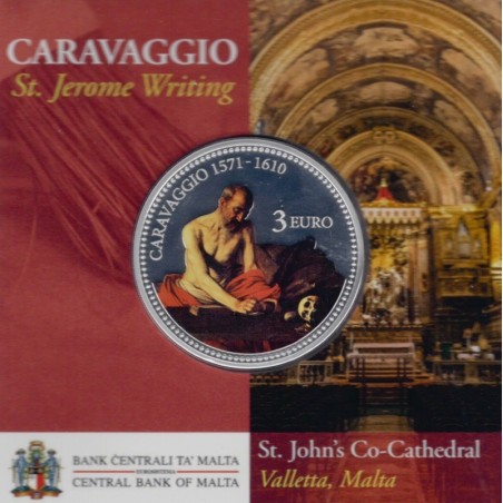 eurocoin eurocoins 3 Euro Malta 2022 - Caravaggio (colored BU)