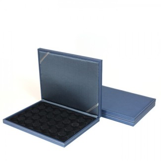 euroerme érme Lindner NERA M azúr bőrbevonatú doboz 35 db 2 Eurós é...