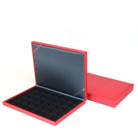 euroerme érme Lindner NERA M rubin bőrbevonatú doboz 35 db 2 Eurós ...