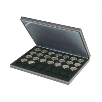 Lindner NERA black coin box for 35 2 Euro coins