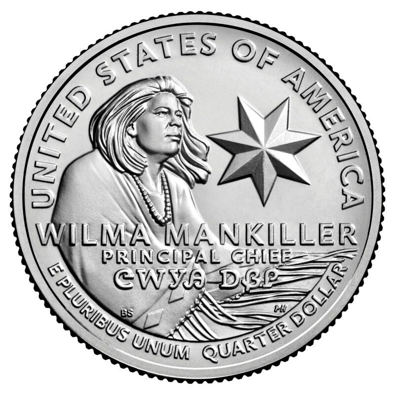 eurocoin eurocoins 25 cent USA 2022 Wilma Mankiller \\"D\\" (UNC)