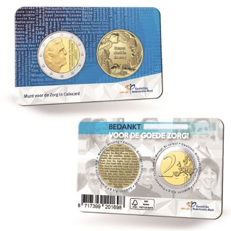 Euromince mince 2 Euro Holandsko 2022 - Starostlivosť (BU karta)