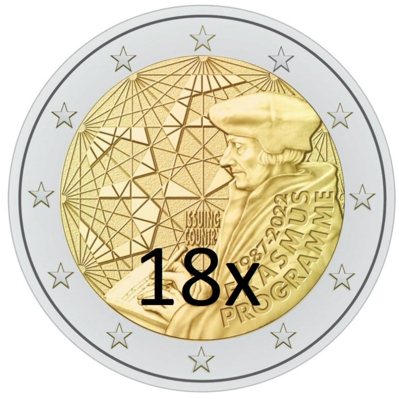 Euromince mince 2 Euro Erasmus program 2022 - 35. výročie vzniku (1...