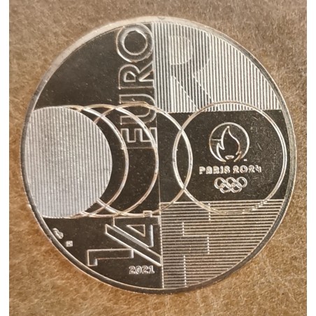 Euromince mince 1/4 Euro Francúzsko 2021 - OH 2024 - Odovzdanie Tok...