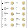 Lindner page 34 into album of 2 Euro coins (March 2022 - July 2022)