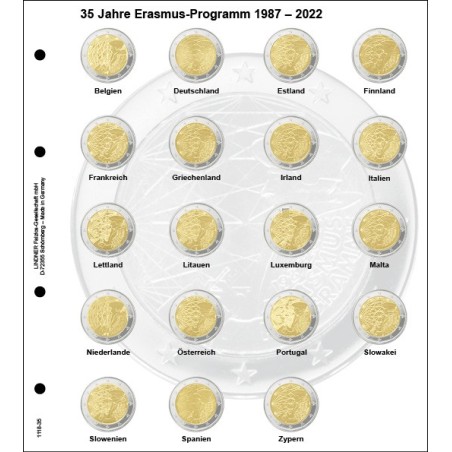 eurocoin eurocoins Lindner page 35 into album of 2 Euro coins (Eras...