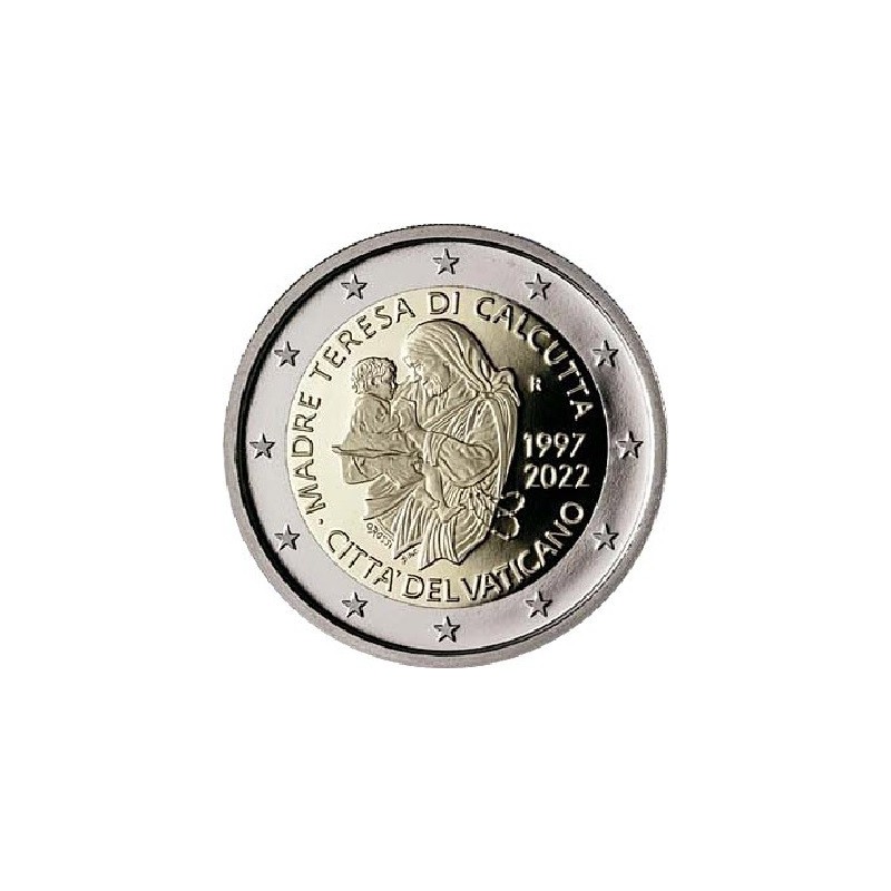 eurocoin eurocoins 2 Euro Vatican 2022 - Mother Teresa (UNC)