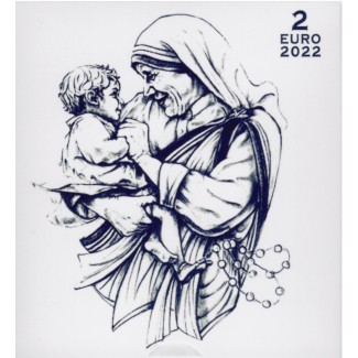 euroerme érme 2 Euro Vatikán 2022 - Teréz anya (Proof)