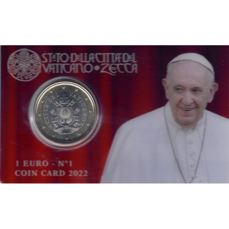 eurocoin eurocoins 1 Euro Vatican 2022 - Coincard No. 1 (BU)