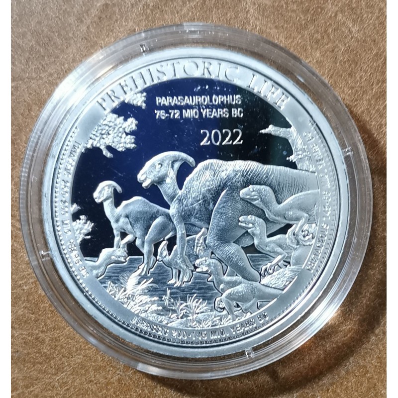 Euromince mince 20 frankov Kongo 2022 - Parasaurolophus (1 oz. Ag)