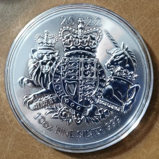 10 pound Great Britain 2022 Royal arms (10 oz. Ag)