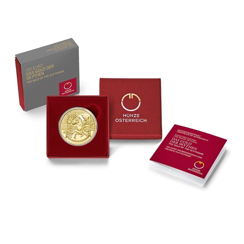 Euromince mince 100 Euro Rakúsko 2022 Zlato Skýtov (Proof)