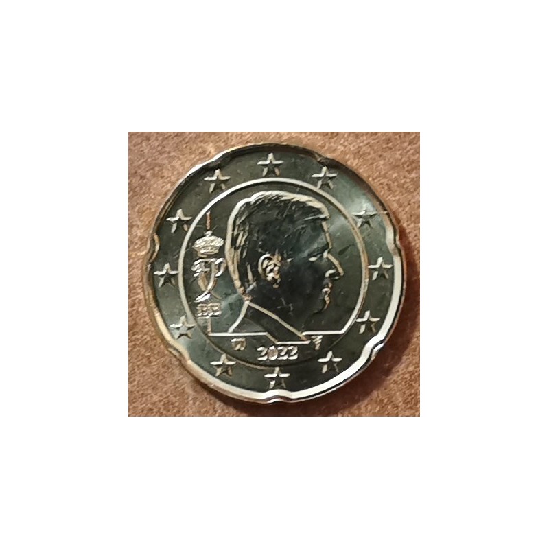 Euromince mince 20 cent Belgicko 2022 - Kráľ Filip (UNC)