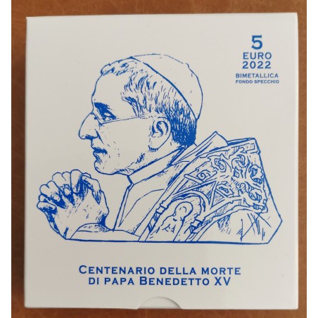 eurocoin eurocoins 5 Euro Vatican 2022 - Papa Benedetto XV. (Proof)