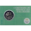 2 Euro France 2022 - Paris 2024 Olympic Games (green BU card)