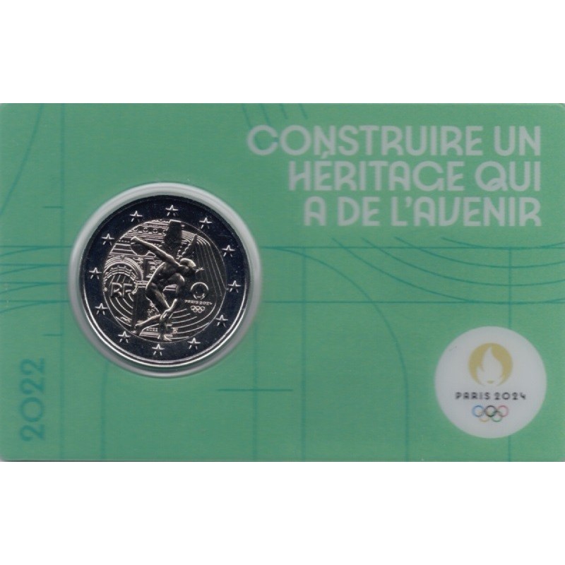 eurocoin eurocoins 2 Euro France 2022 - Paris 2024 Olympic Games (g...