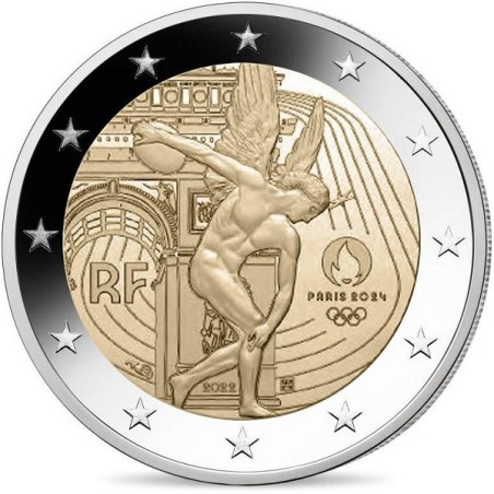eurocoin eurocoins 2 Euro France 2022 - Paris 2024 Olympic Games (UNC)