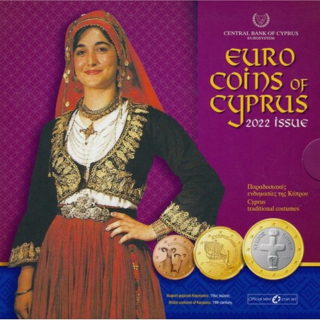 euroerme érme Ciprus 2022 forgalmi sor (BU)