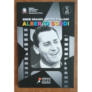 eurocoin eurocoins 5 Euro Italy 2022 - Alberto Sordi (Proof)