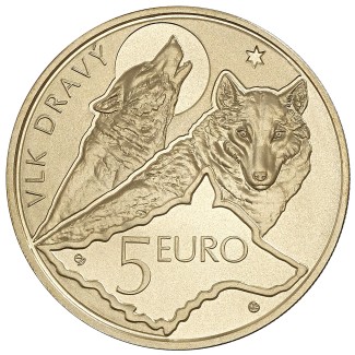 Euromince mince 5 Euro Slovensko 2021 - Vlk dravý (UNC)
