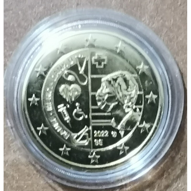 Euromince mince 2 Euro Belgicko 2022 - Zdravotná starostlivosť (poz...