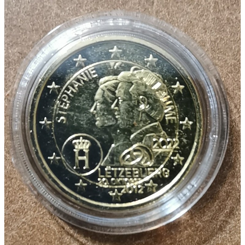 Euromince mince 2 Euro Luxembursko 2022 - Výročie svadby Guillaume ...