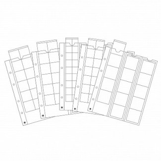 Euromince mince 5 listov do albumov Leuchtturm OPTIMA mix (42, 27, ...