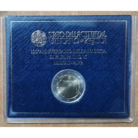 Euromince mince 2 Euro Vatikán 2022 - Pápež Pavol VI. (BU)