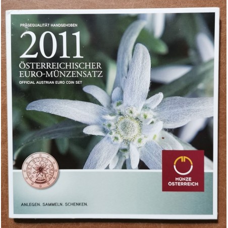 Euromince mince Rakúsko 2011 sada 8 mincí (BU)