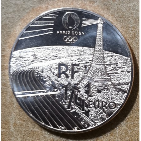 Euromince mince 1/4 Euro Francúzsko 2022 - OH 2024 - Dráhová cyklis...