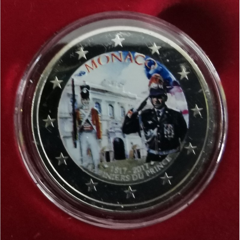 euroerme érme 2 Euro Monaco 2017 - Carabiniers du Prince (színezett...