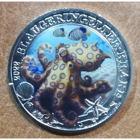 eurocoin eurocoins 3 Euro Austria 2022 - Blue-ringed octopus (UNC)
