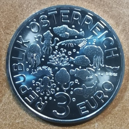 euroerme érme 3 Euro Ausztria 2022 - A kékgyűrűs polip (UNC)