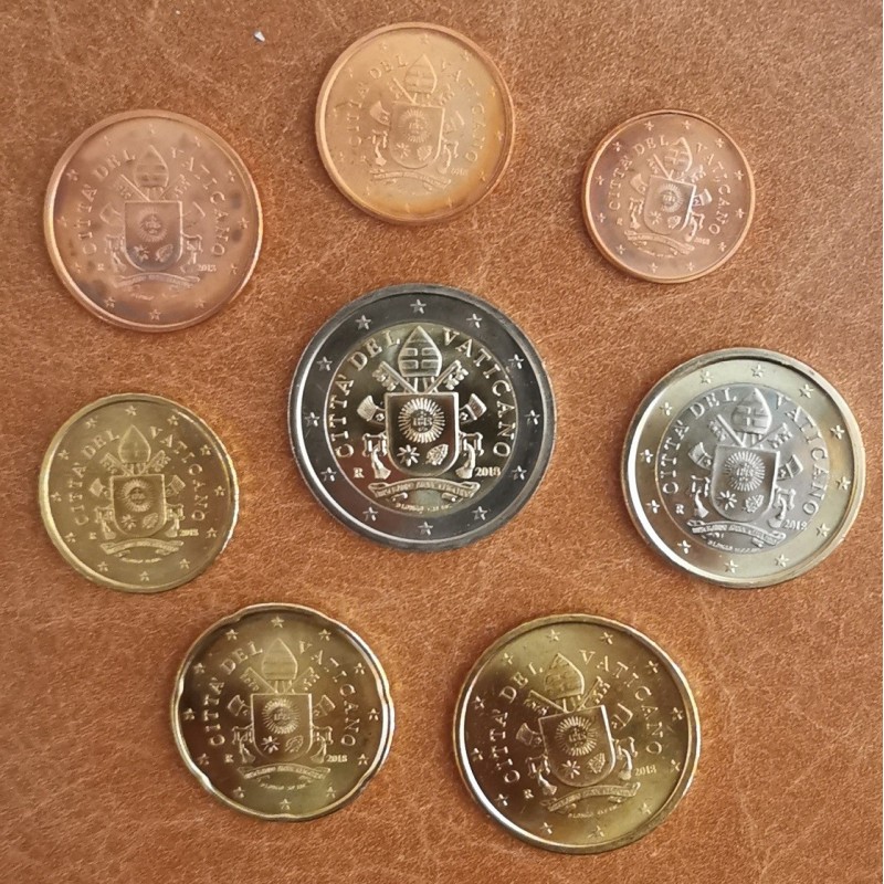 eurocoin eurocoins Vatican 2018 set of 8 coins (UNC wo folder)