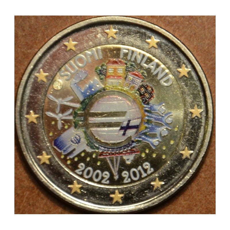 eurocoin eurocoins 2 Euro Finland 2012 - Ten years of Euro (colored...