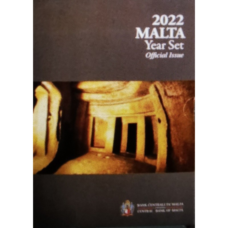 euroerme érme Málta 2022 forgalmi sor + 2 Euro Ħal-Saflieni Hypogeu...