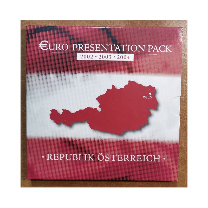 Euromince mince Rakúsko 2002-2003-2004 sada 3x8 mincí (BU)